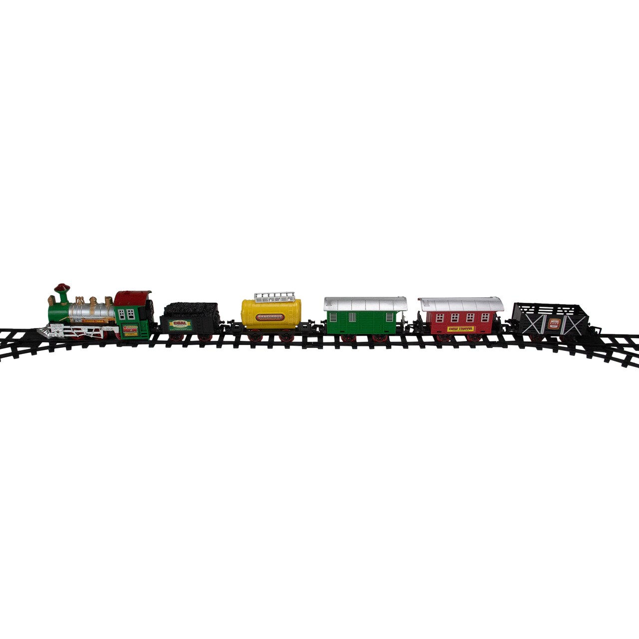 Northlight Animated Christmas Classic Model Train Set with Sound - Black and Green - 18-Piece